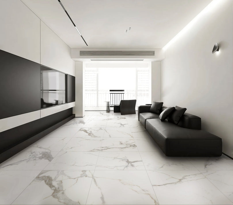 Sejour contemporain avec céramique calacatta surface mat_entrepot_de_la_reno