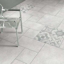 Céramique Stone Cement Bianco | Entrepôt de la Réno