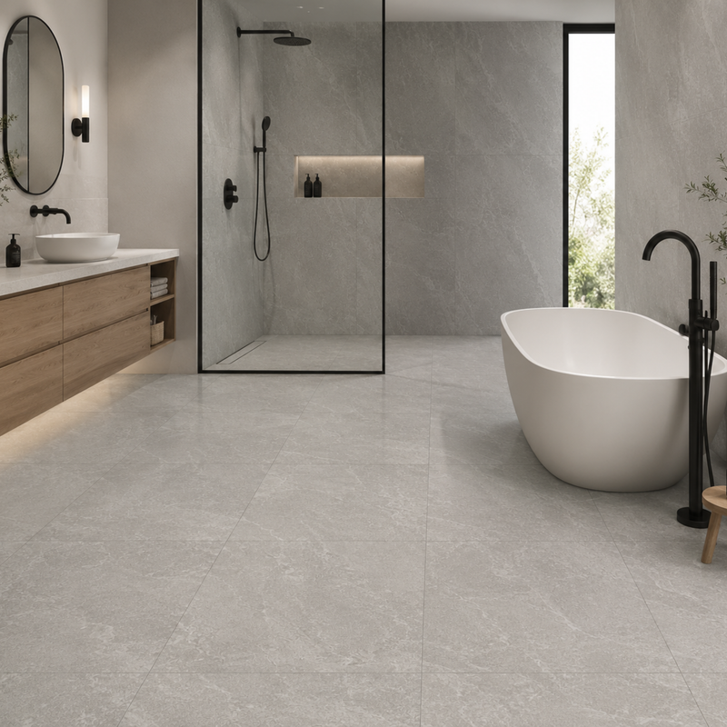 Céramique 24x24 Nova Strata Grigio Mat