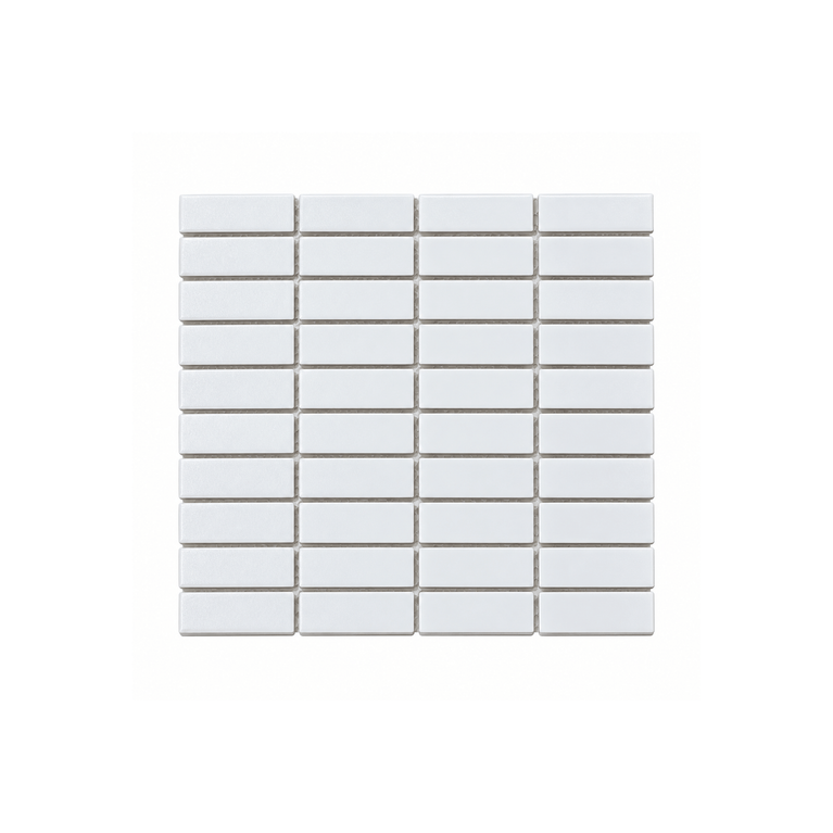 1x3 White wall mosaic ceramic