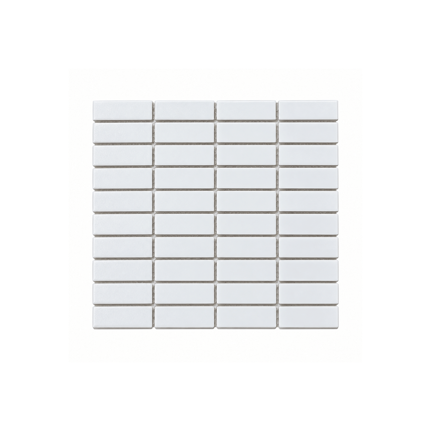 Céramique mosaïque murale 1x3 Blanc