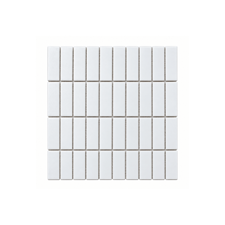 1x3 White wall mosaic ceramic