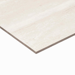 24x24 White Ceramic Beige Shades - Travertine