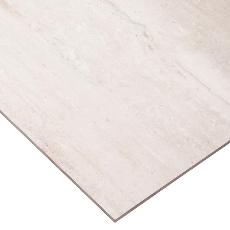 Ceramic 24x48 white beige shades - Travertine