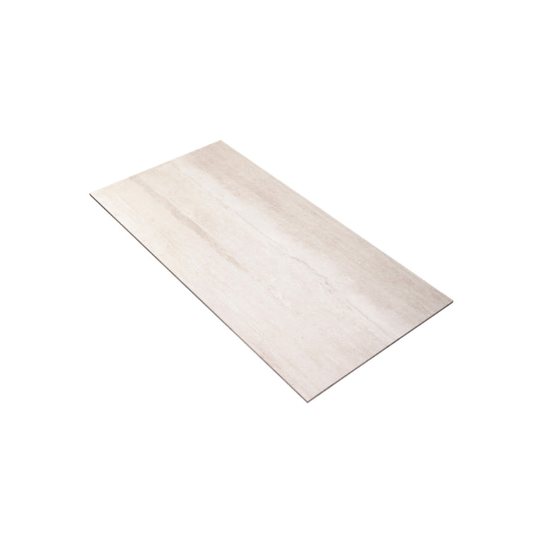 Ceramic 24x48 white beige shades - Travertine