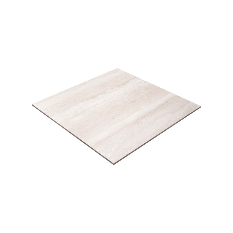 24x24 White Ceramic Beige Shades - Travertine