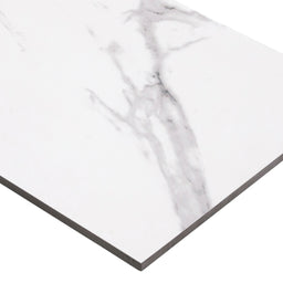 Polished white ceramic - Calacatta Cielo