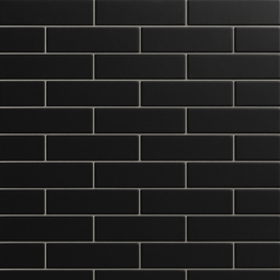 Céramique murale Métro 2" X 8" noire matte