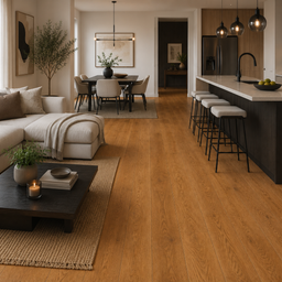 Plancher d'ingénierie chêne blanc - Grade exclusif - Granola