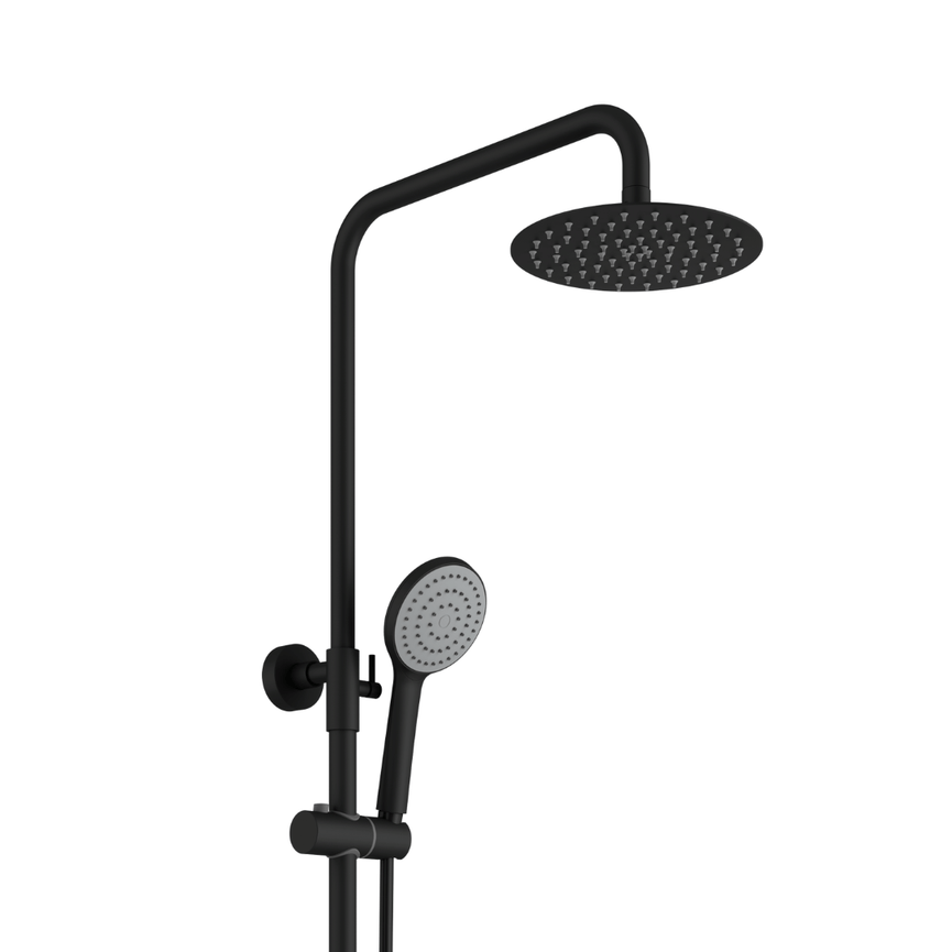 Colonne de douche - Rond noir mat