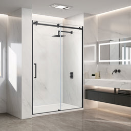 Douche (Base et Vitres inclus) noire 32"X60" en alcove | Entrepôt de la Réno