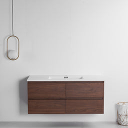 Vanité avec comptoir 48 pouces bois noyer | Entrepôt de la Réno