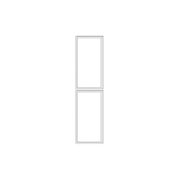 Shaker facades for 18X72 inch cabinet, satin white