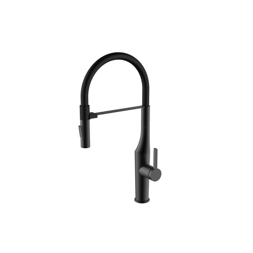 Robinet ETERNO de cuisine avec tuyau flexible - noir mat