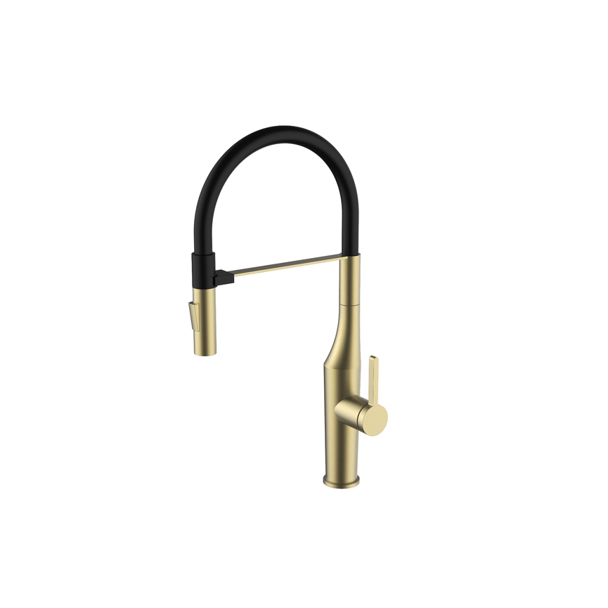 Robinet ETERNO de cuisine avec tuyau flexible - or brossé
