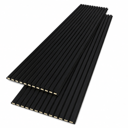 Panneaux acoustiques en latte de bois couleur Eben 24" x 109"