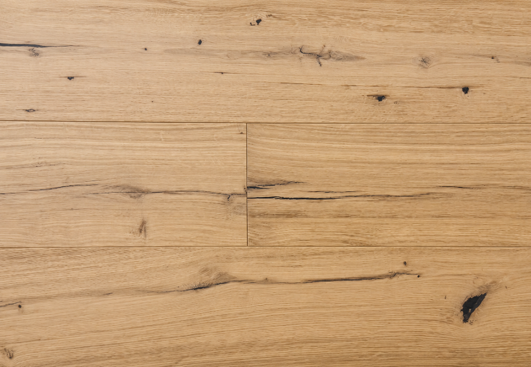 Plancher d'ingénierie chêne blanc - Grade champêtre - Crema