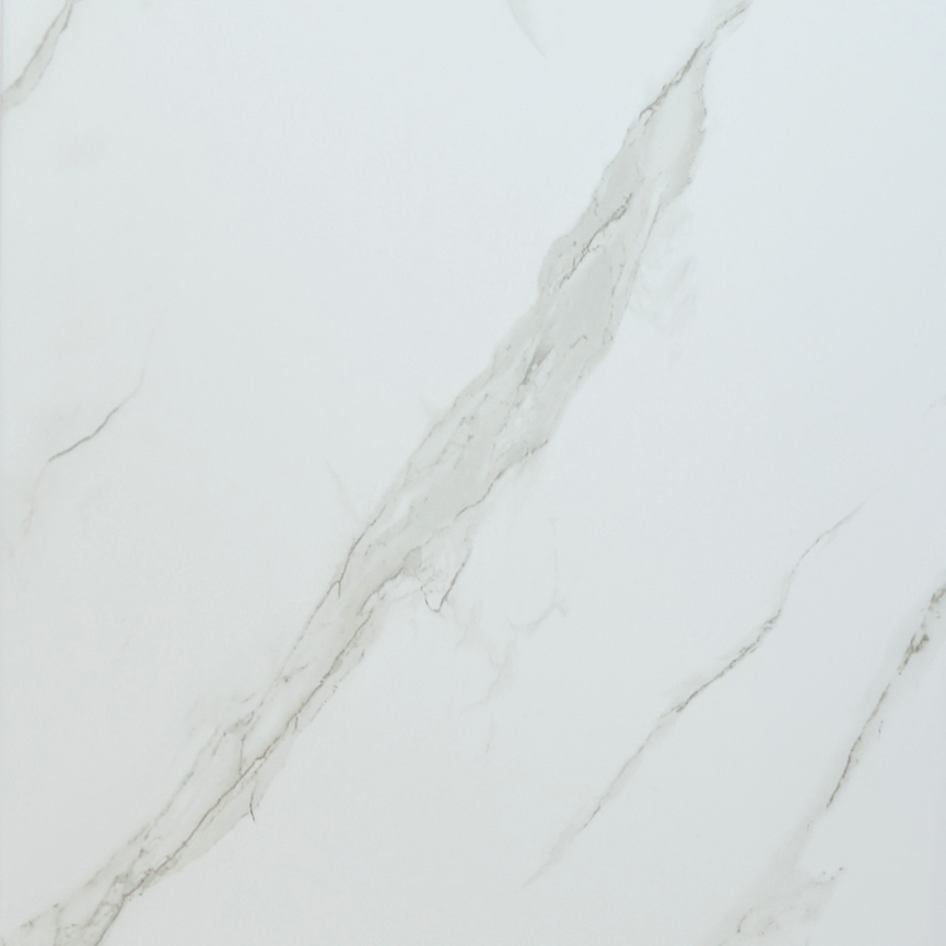 Mur de douche en PVC effet marbre blanc mat 48 po x 96 po