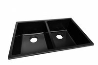 Évier double effet granite noir 29