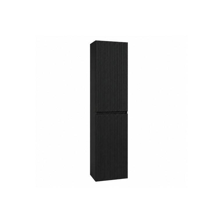Wavy facades for 18X72 inch matte black cabinet