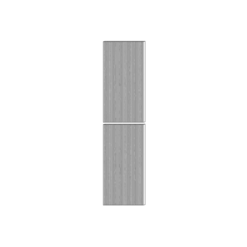 Façades ondulées pour armoire 18X72 pouces noir mat