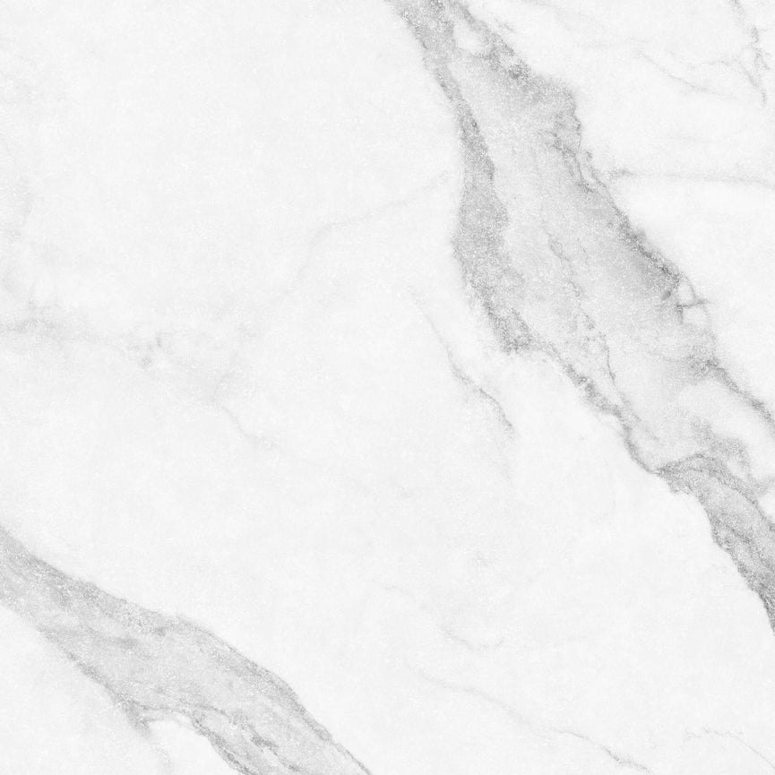 Carrelage Céramique Marble Stone Bianco 24x24 pouces, texture marbre blanc élégant avec veines grises délicates, pour sol et mur, finition mate, idéal pour espaces résidentiels et commerciaux