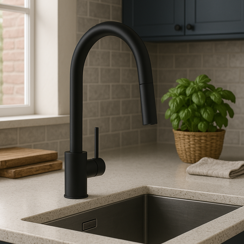 Kitchen faucet: Deluxe Design Matte Black