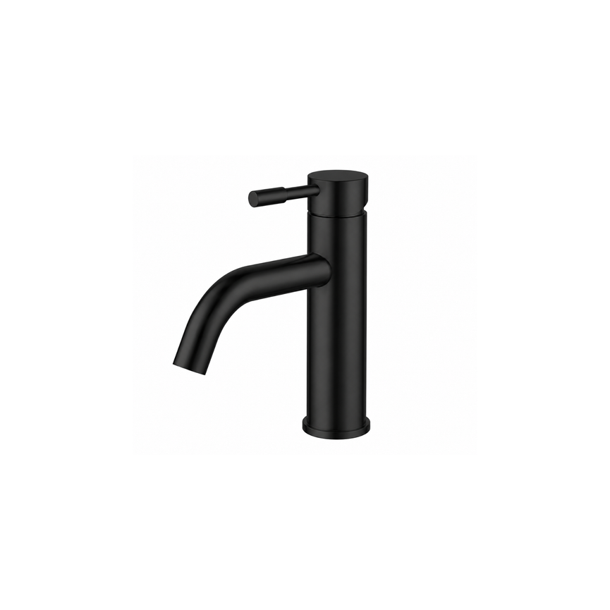 Robinet INIZIO de lavabo - rond noir mat