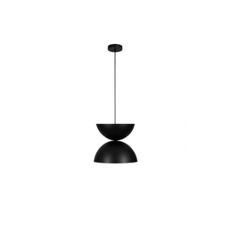LUNA - Luminaire suspendu double dôme 12.6" - Noir mat