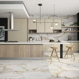 Céramique 24x48 effet marbre gold lustrée - Diamond | Entrepôt de la Réno