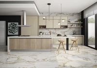 Ceramic 24x48 Glossy Gold Marble Effect - Diamond
