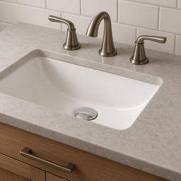 Lavabo rectangulaire à encastrer sous plan - 18 1/8 x 14"