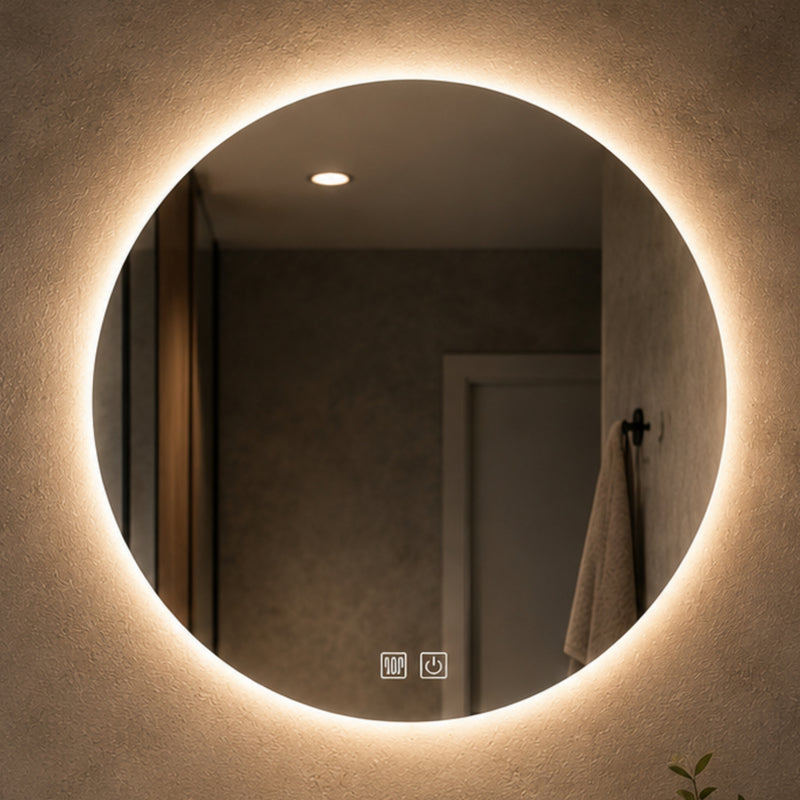 Miroir rond sans cadre à éclairage DEL - Offert en 24", 32" et 39"