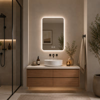 Miroir rectangle 24x32 sans cadre à éclairage DEL