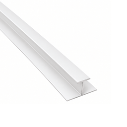 Moulure de jonction en H en aluminium blanche