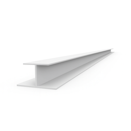 H-shaped PVC Molding - Matte White