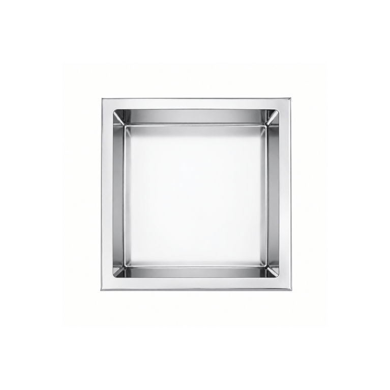 Simple 12x12 Shower Niche - Chrome