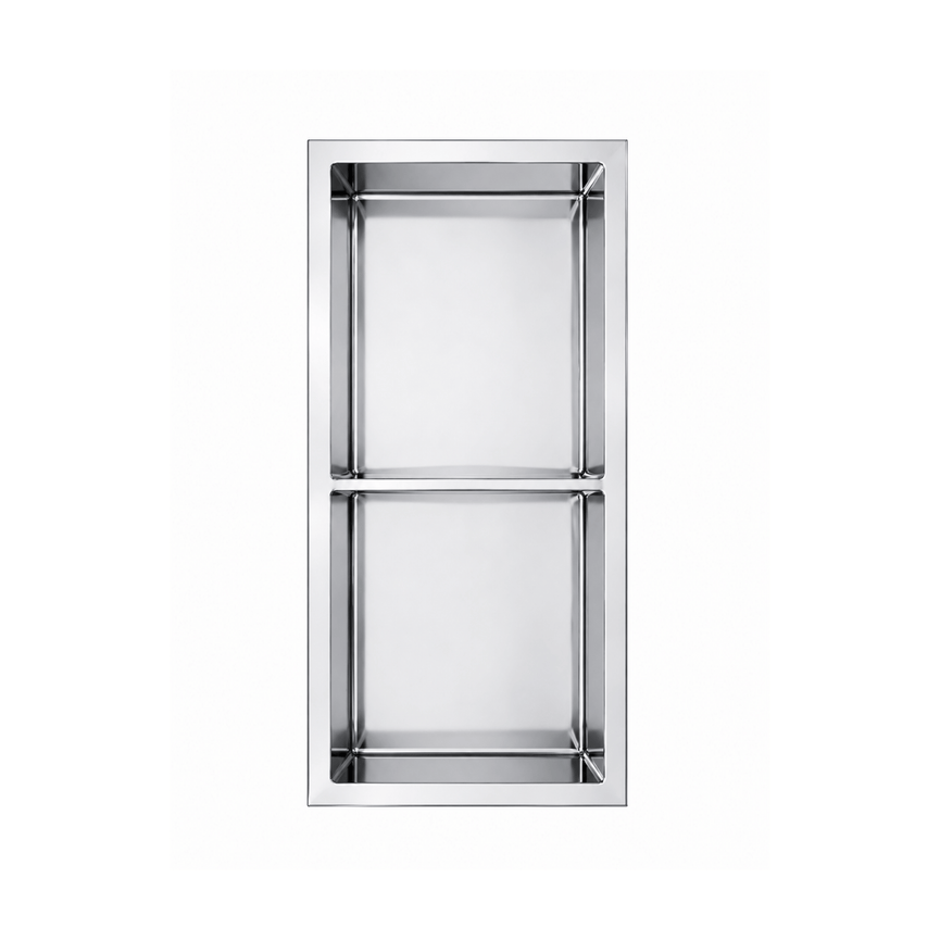 Niche de douche double 12X24 - Chrome