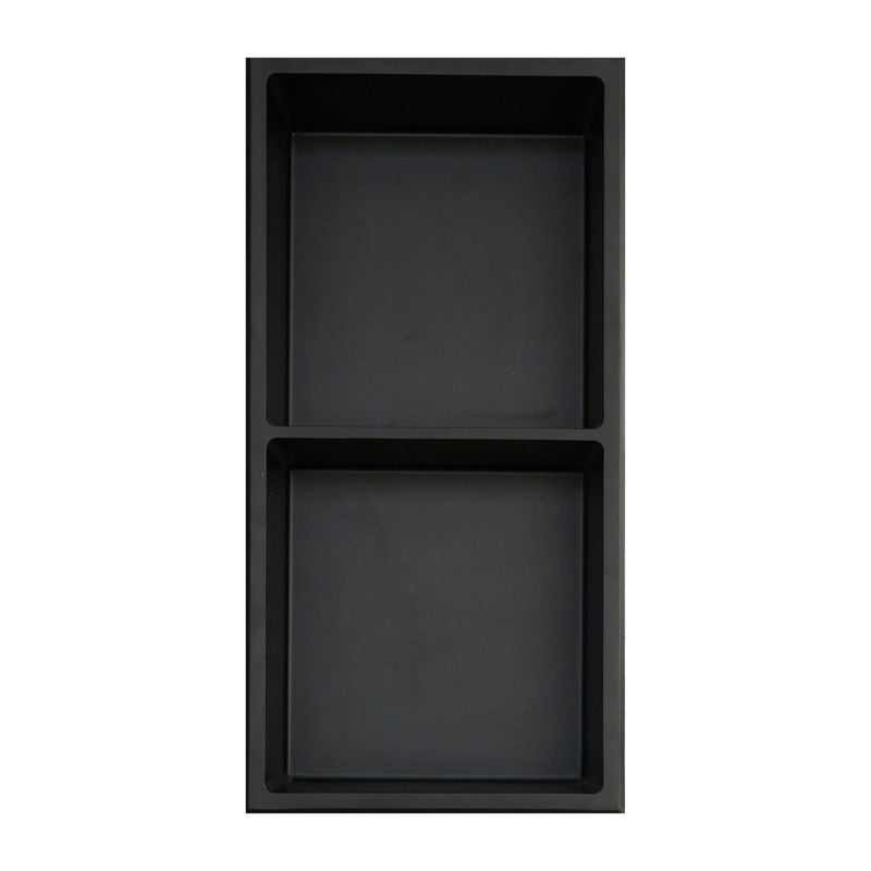 Double shower niche 12X24 - Matte black