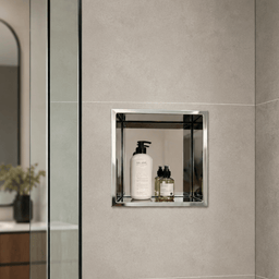 Simple 12x12 Shower Niche - Chrome