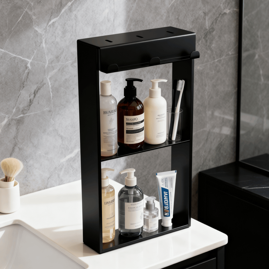 Niche de douche double amovible 12X24 - Noir