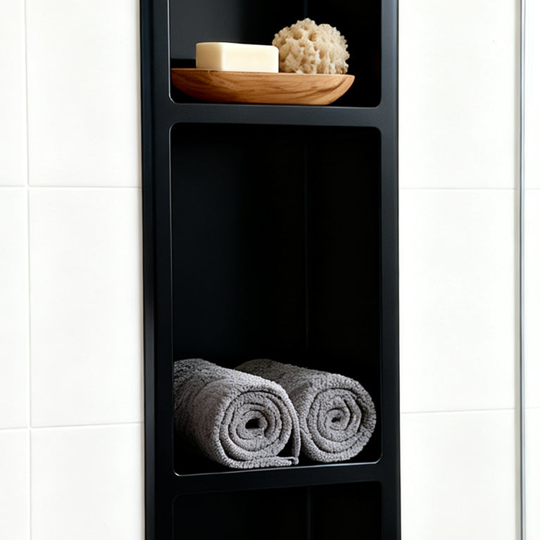 Niche de douche triple 8X35 - Noir mat