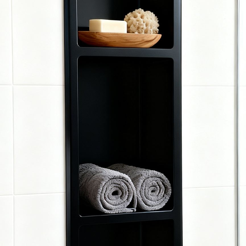Niche de douche triple 8X35 - Noir mat