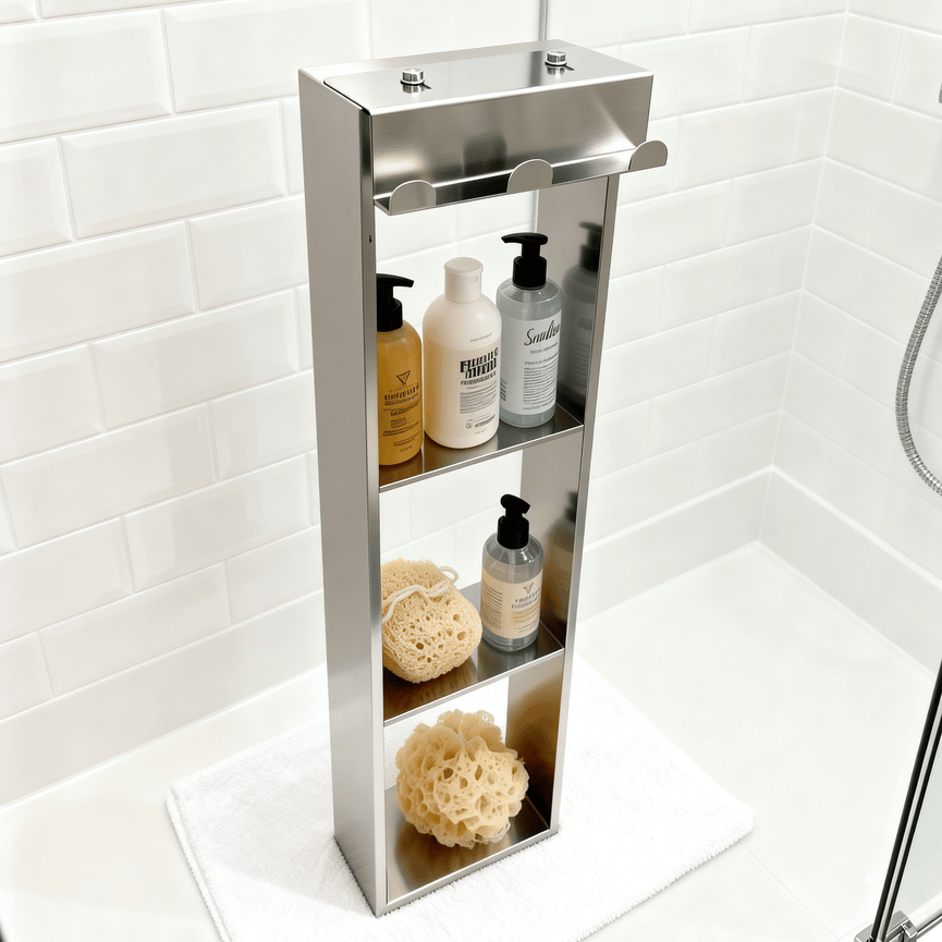 Niche de douche triple amovible 8X35.5 - Chrome satiné