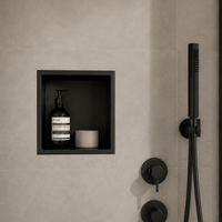 Niche de douche simple 12x12 - Noir mat