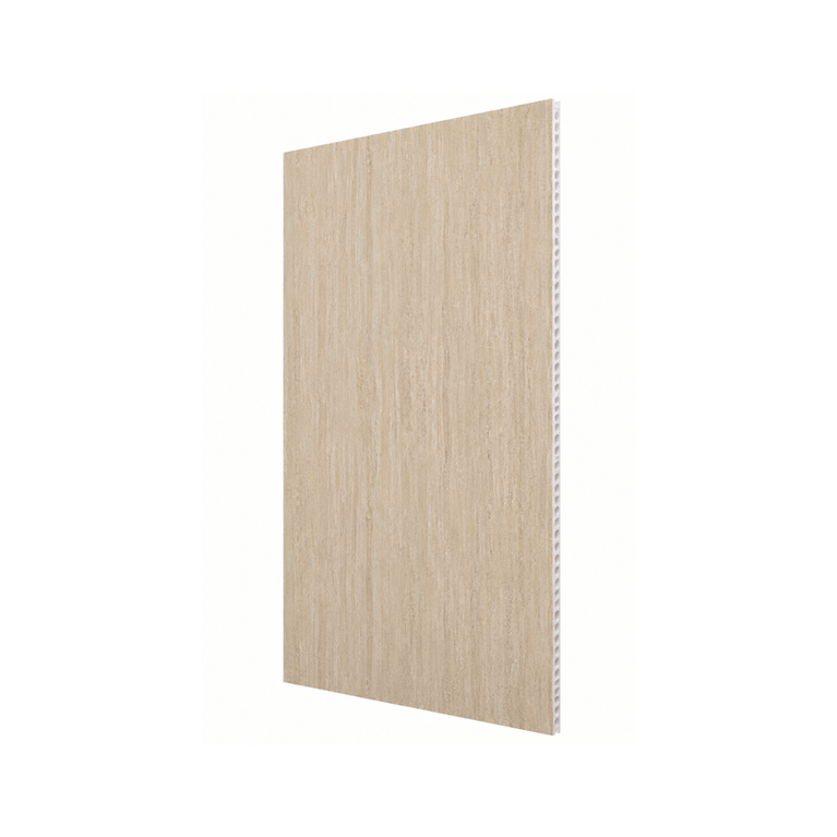 Mat travertine-effect PVC shower wall, 48 in x 96 in