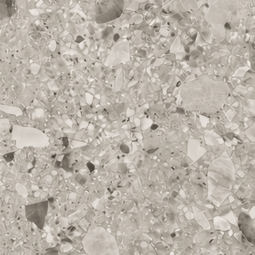 Matte gray terrazzo-effect PVC shower wall 48 in x 96 in