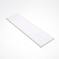 Panneau décoratif mural WPC – demi-rond blanc