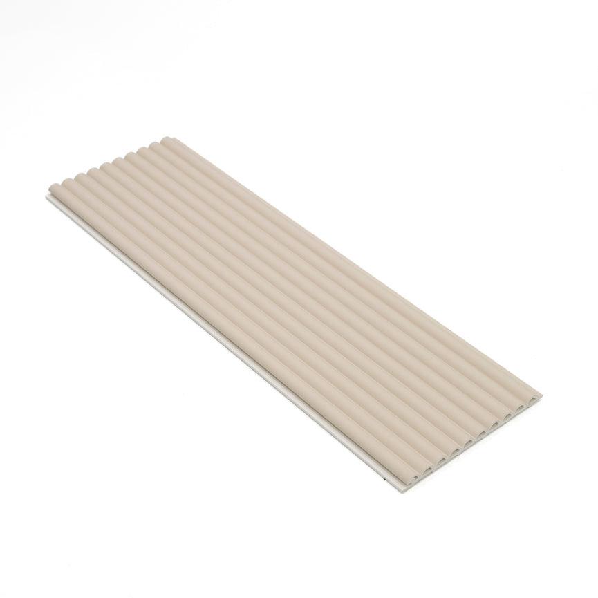 Decorative Wall Panel WPC – Creme Half-Round Design