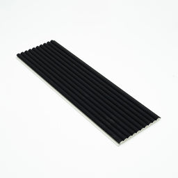 Decorative Wall Panel WPC – Black Half-Round Design